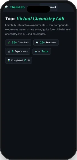 ChemVTLab on mobile